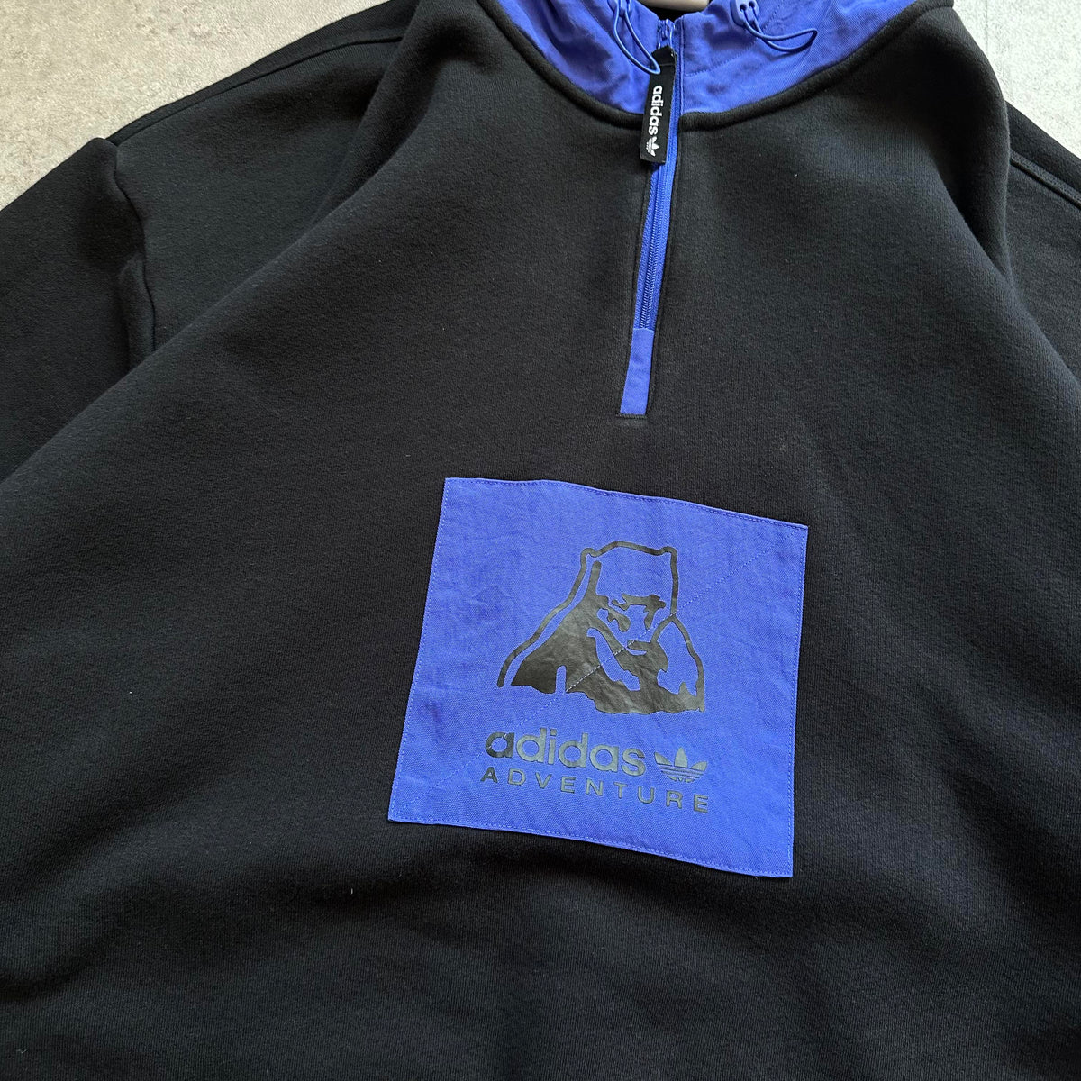 Adidas Adventure Black Quarter Zip Hoodie XXL
