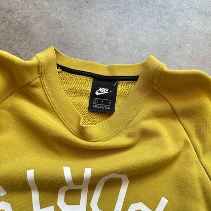Nike Sportswear Yellow Big Swoosh Sweatshirt S