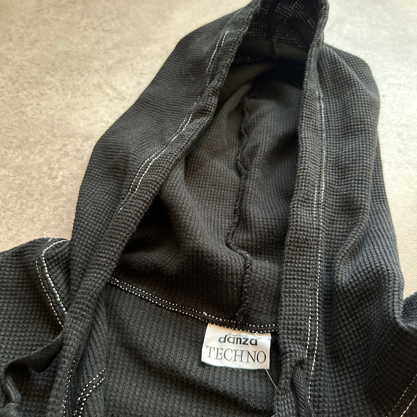 Danza Black Waffle Zip Hoodie M