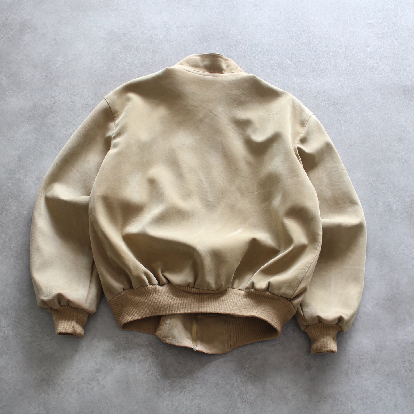 Vintage Beige Bomber Jacket (Man-M)