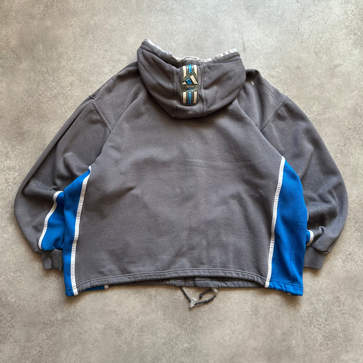 Adidas Grey Snap Track Hoodie L