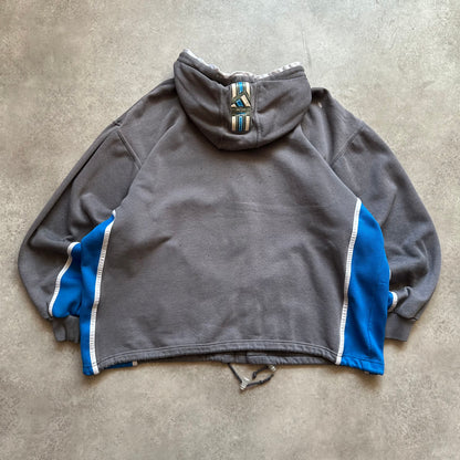 Adidas Grey Snap Track Hoodie L