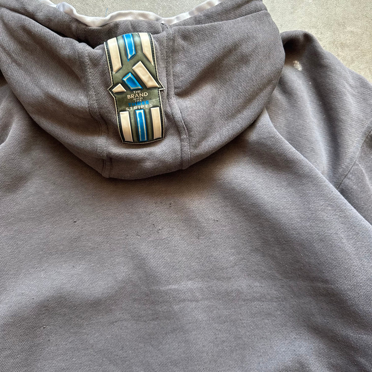Adidas Grey Snap Track Hoodie L