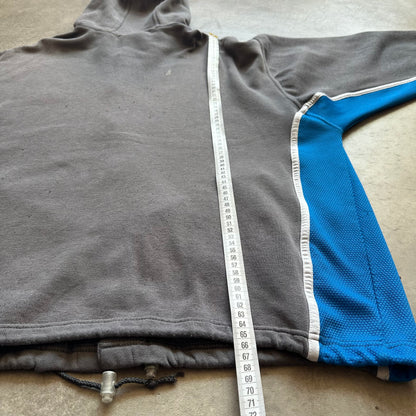Adidas Grey Snap Track Hoodie L