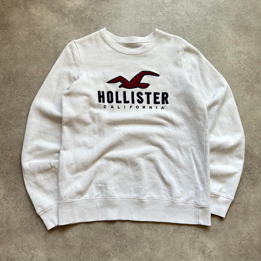 Hollister White Logo Crewneck S