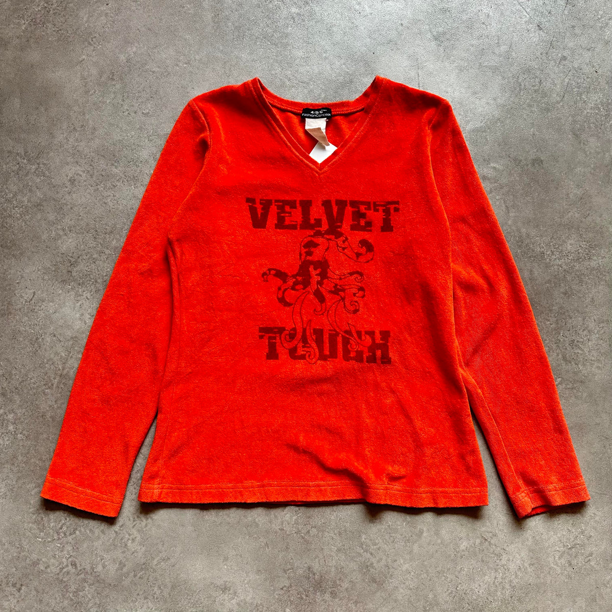 Fashion Concept Orange Graphic Long Sleeve S