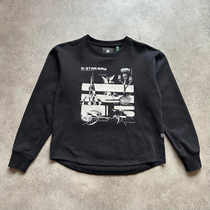G-Star RAW Black Graphic Crewneck S