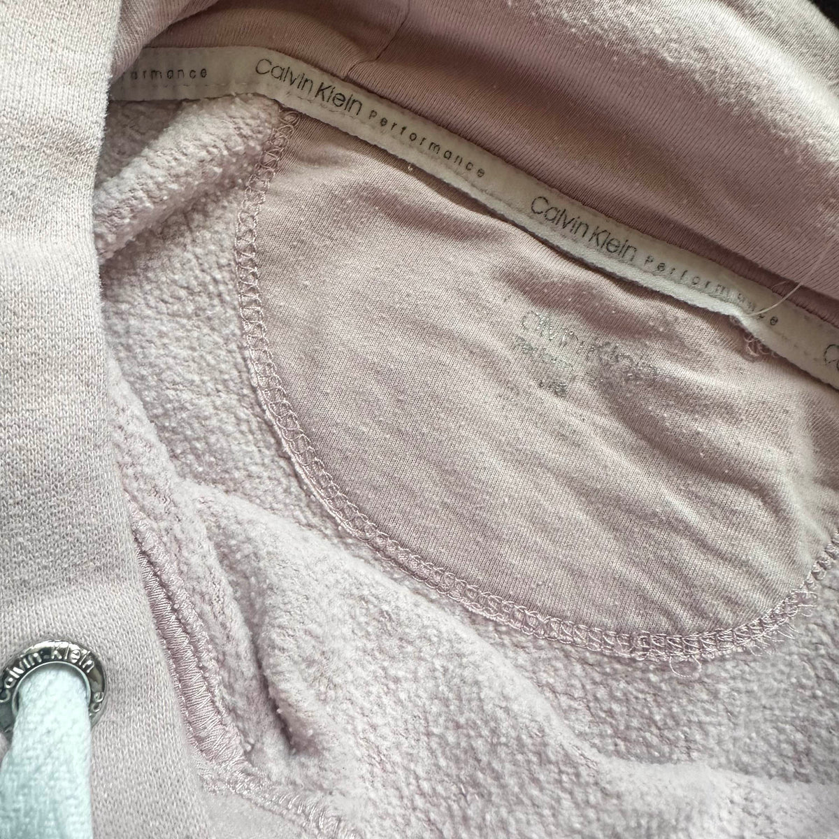 Calvin Klein Light Pink Cropped Hoodie M