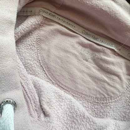 Calvin Klein Light Pink Cropped Hoodie M