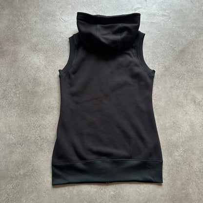 Adidas Black Sleeveless Zip Hoodie Vest XS