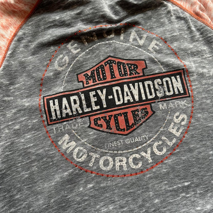 Harley-Davidson Acid Wash Zip Hoodie L