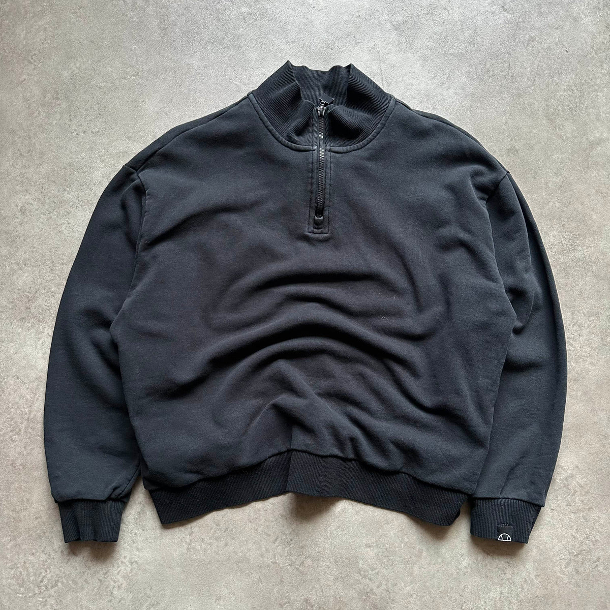 Ellesse Faded Black 1/4 Zip Sweatshirt XS