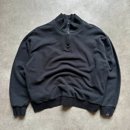 Ellesse Faded Black 1/4 Zip Sweatshirt XS
