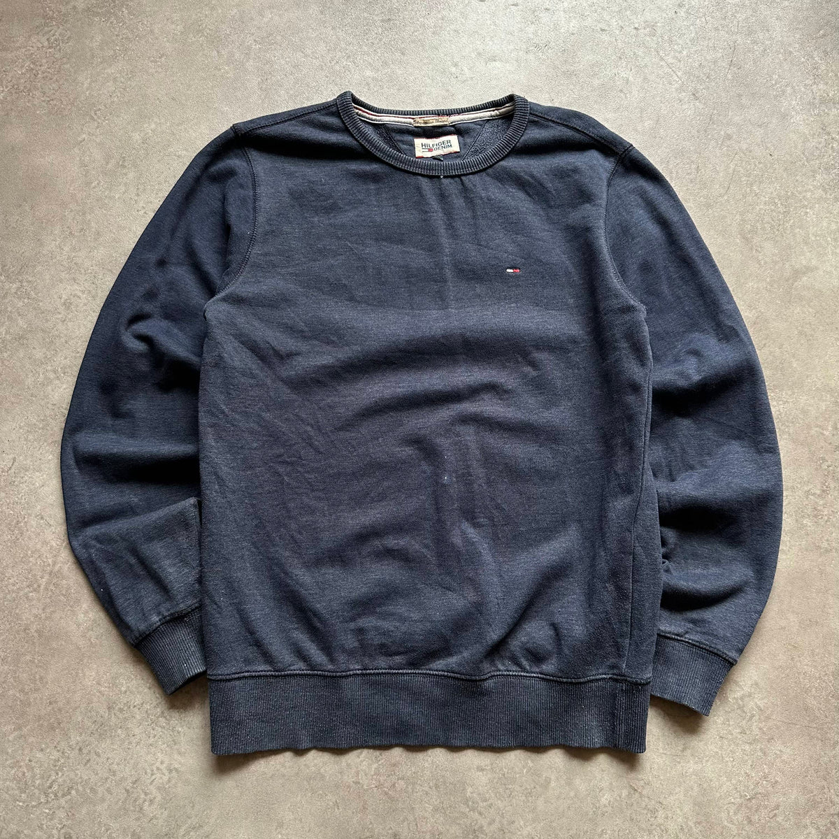 Tommy Hilfiger Navy Flag Logo Crewneck S