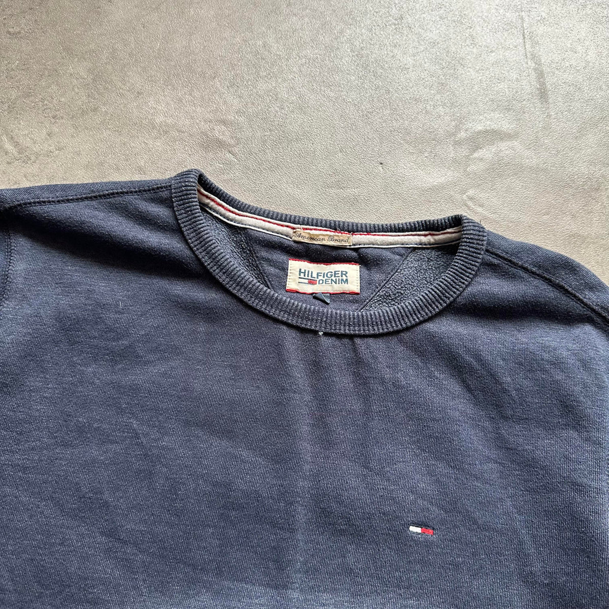 Tommy Hilfiger Navy Flag Logo Crewneck S