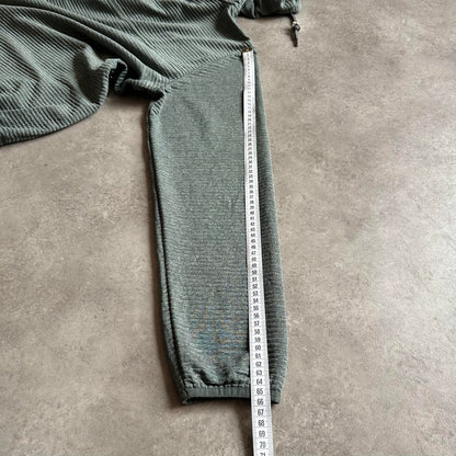 Jack Wolfskin Green Textured 1/4 Zip Hoodie L