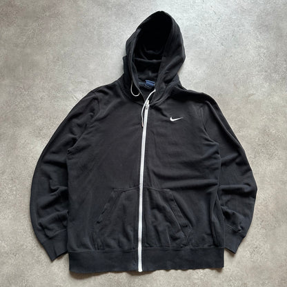 Nike Black Swoosh Zip Hoodie XL