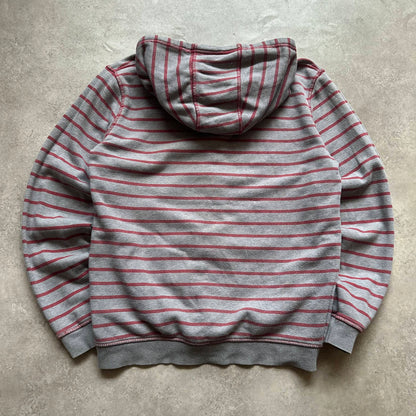 Quiksilver Grey Striped Zip Hoodie 170cm