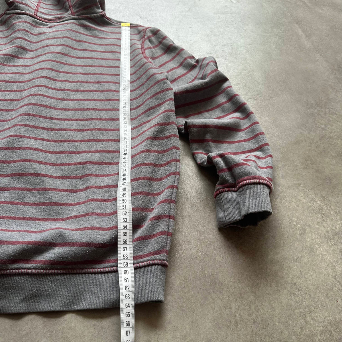 Quiksilver Grey Striped Zip Hoodie 170cm