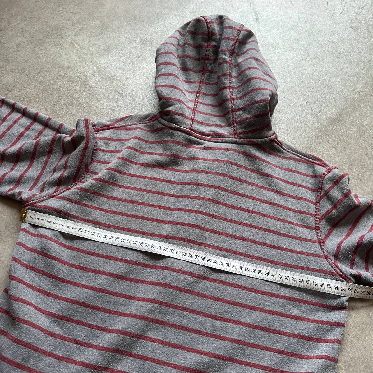 Quiksilver Grey Striped Zip Hoodie 170cm