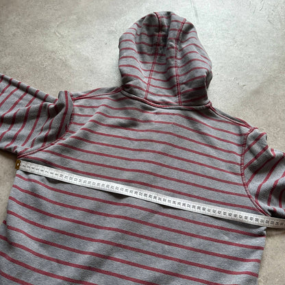 Quiksilver Grey Striped Zip Hoodie 170cm