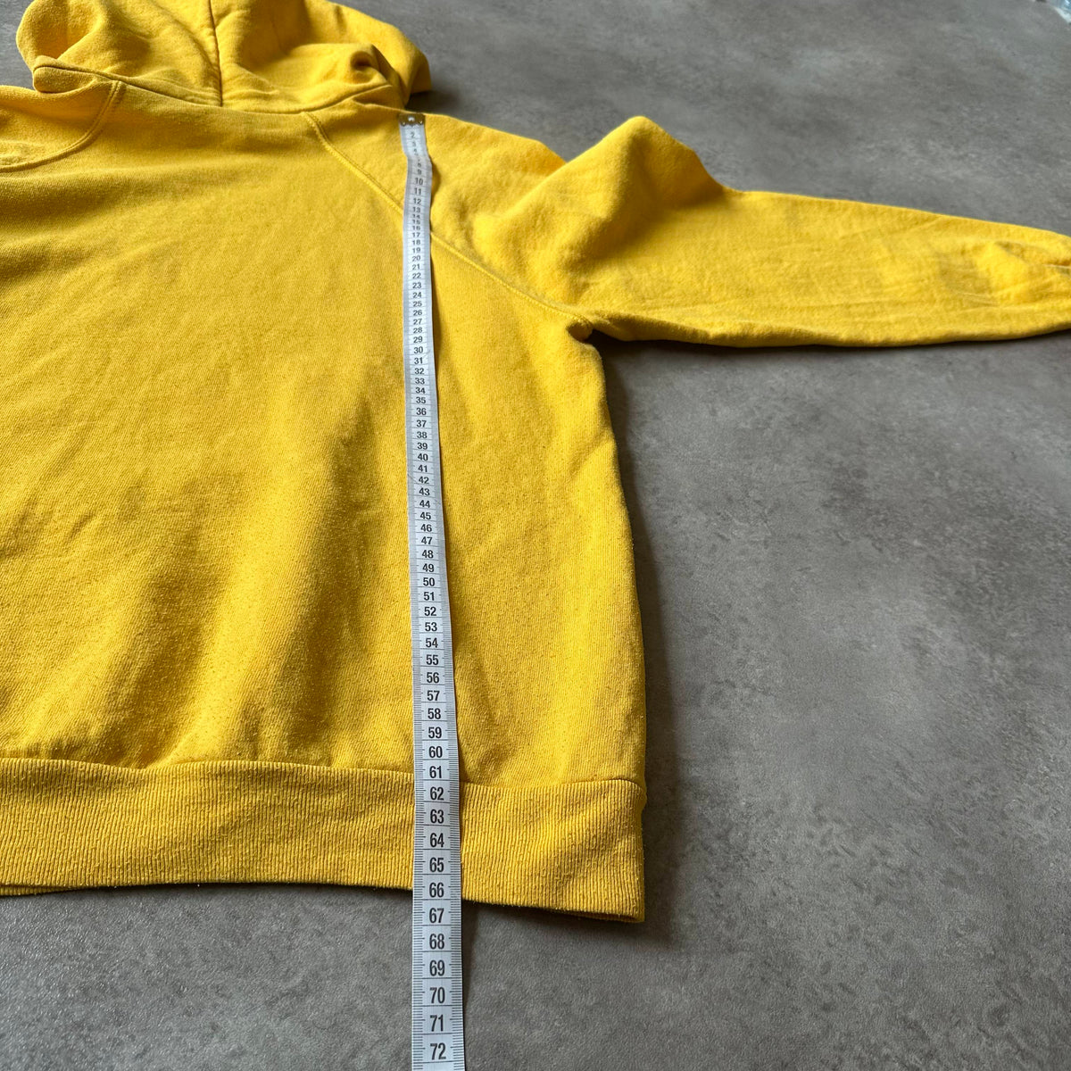 Fruit of the Loom Yellow Vintage Hoodie L