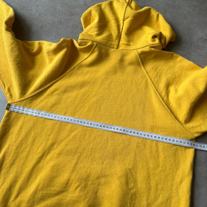 Fruit of the Loom Yellow Vintage Hoodie L
