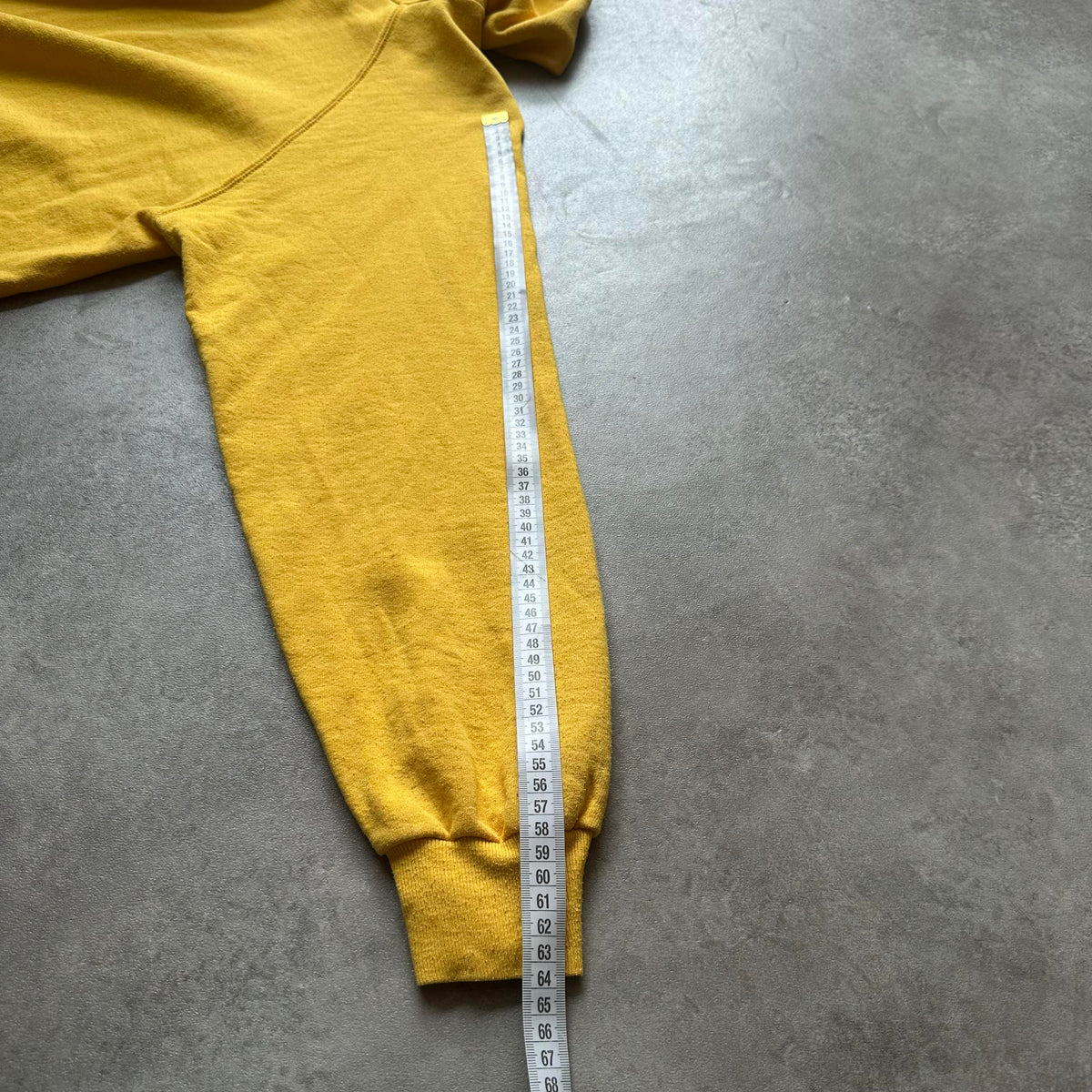 Fruit of the Loom Yellow Vintage Hoodie L