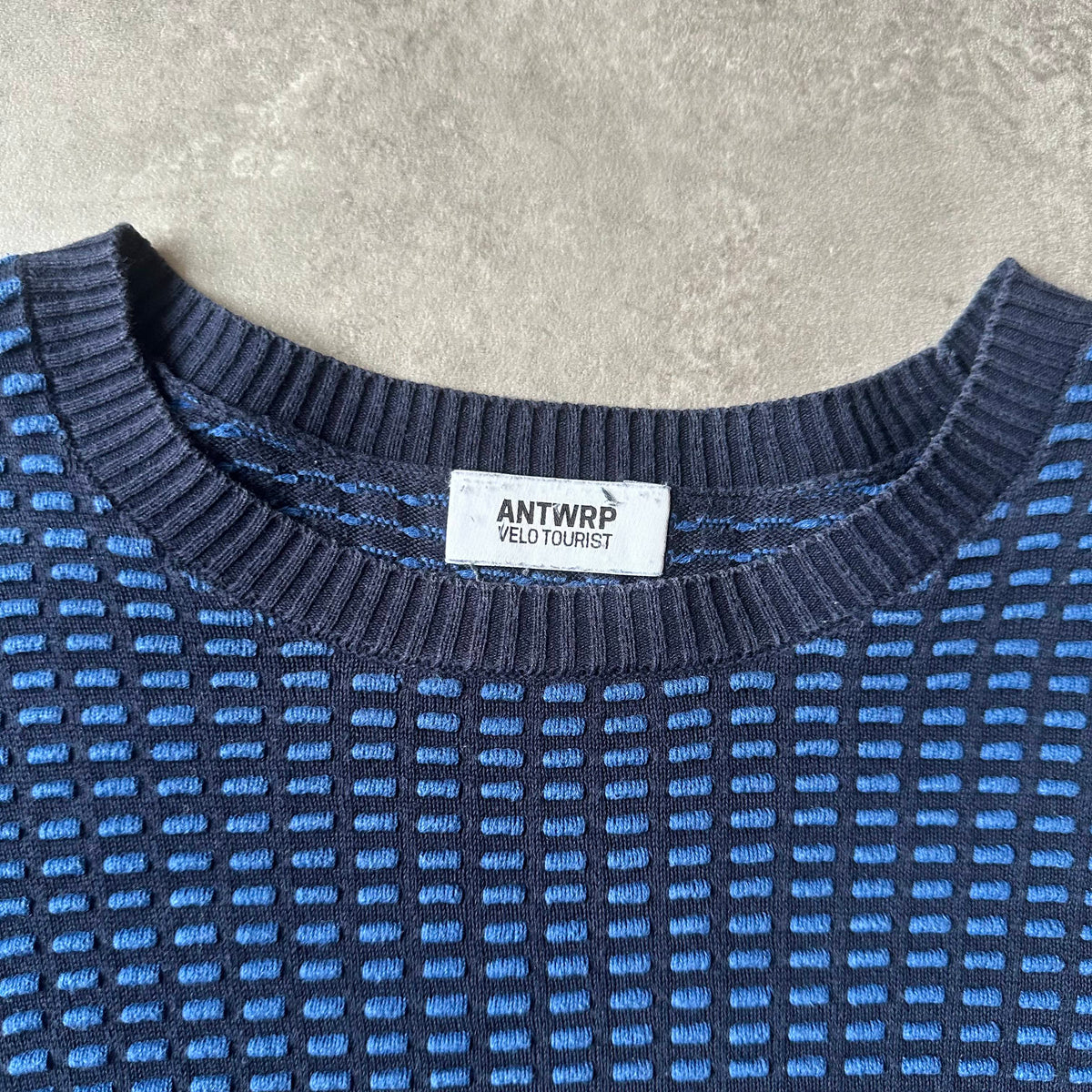 Antwrp Blue Pattern Knit Sweater S