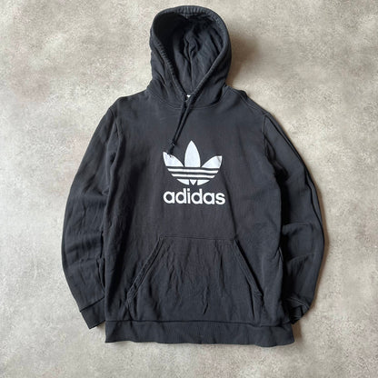 Adidas Black Trefoil Logo Hoodie M