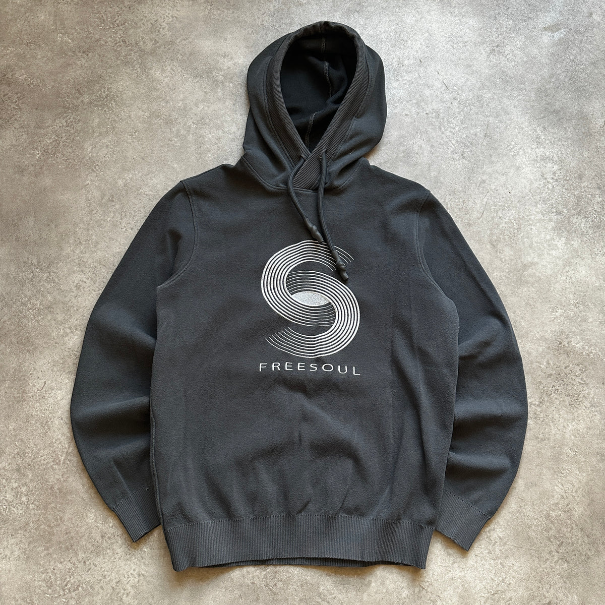 Freesoul Charcoal Grey Logo Hoodie M