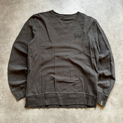 Cerruti Jeans Wash Black Mini Logo Crewneck L