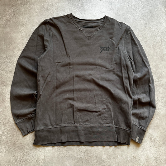 Cerruti Jeans Wash Black Mini Logo Crewneck L