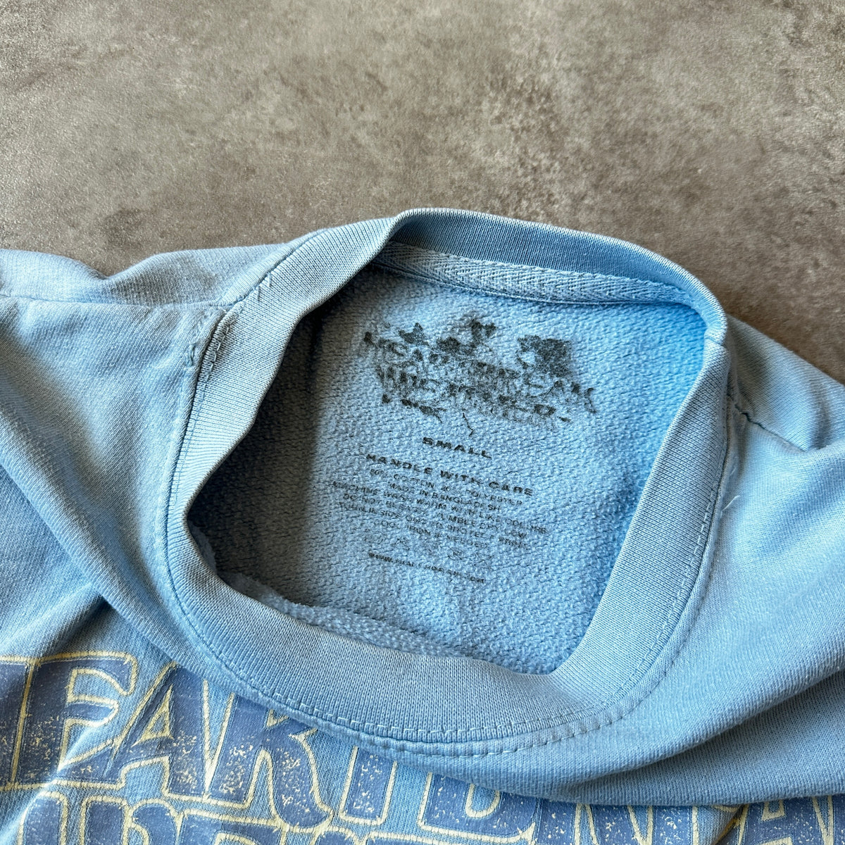 Heartbreak Weather Light Blue Graphic Crewneck S