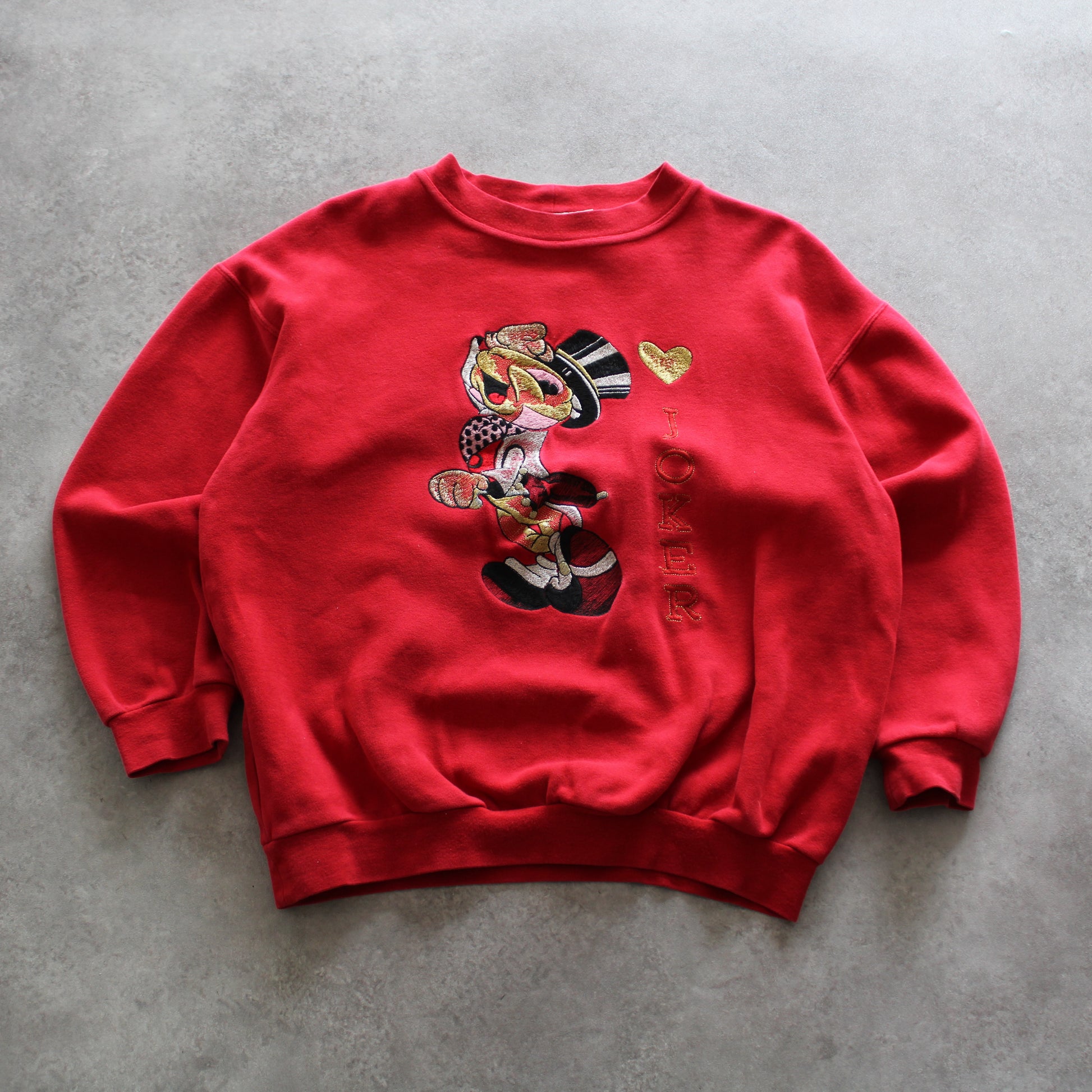 Iceberg sweatshirt, vintage designer sweater, embroidered Joker pullover, retro ’90s streetwear, bold graphic sweatshirt, Iceberg vintage clothing