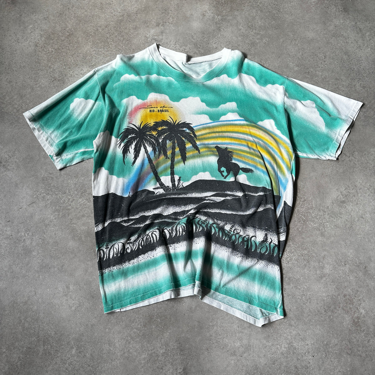 Sergio Maximo Tropical Graphic T-Shirt L