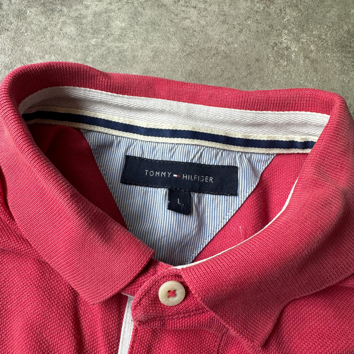 Tommy Hilfiger Pink H Patch Polo L