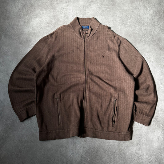 Polo Ralph Lauren Brown Zip Knit Jacket XXL