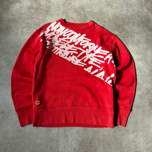 Hixsept Red Graffiti Print Crewneck M