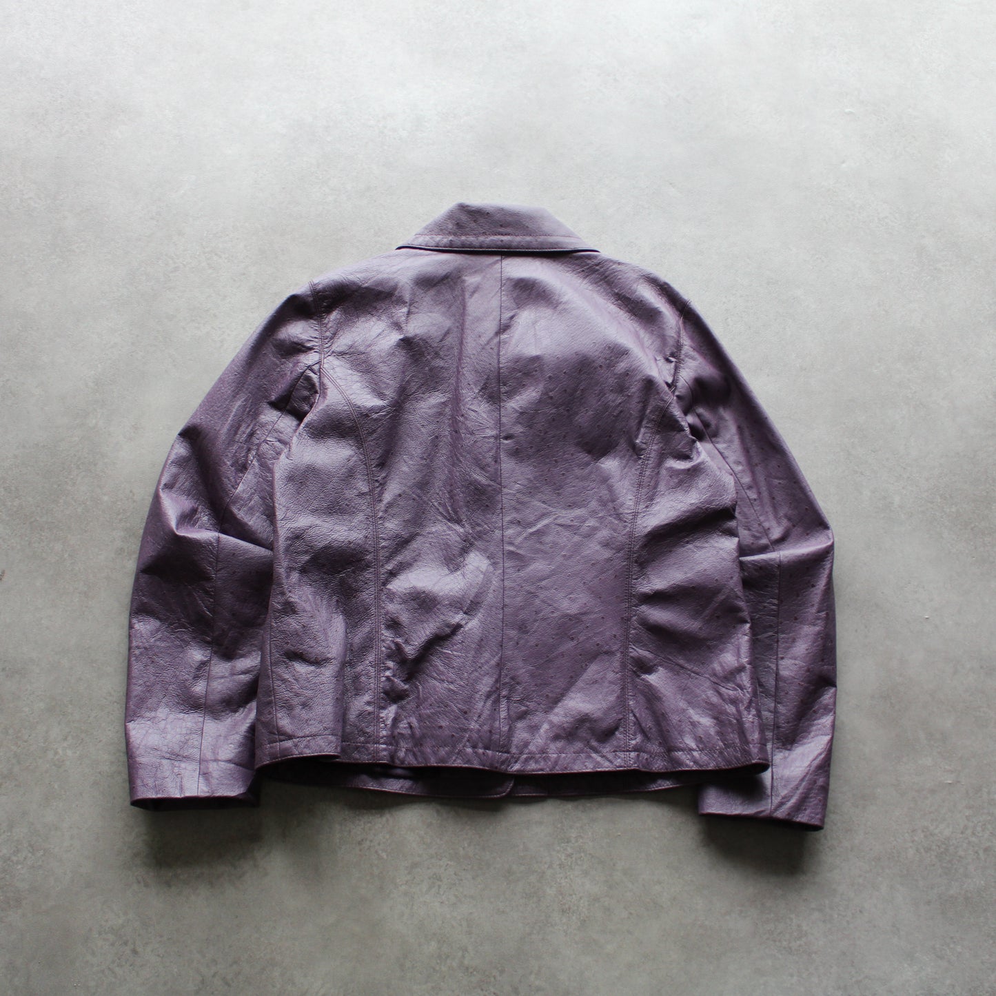 Chico’s Purple Leather Button-Up Jacket with Front Pockets (Woman-M)