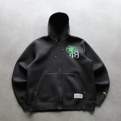 Puma Black Zip-Up Hoodie – Graphic Logo, Streetwear Style (Man-L)