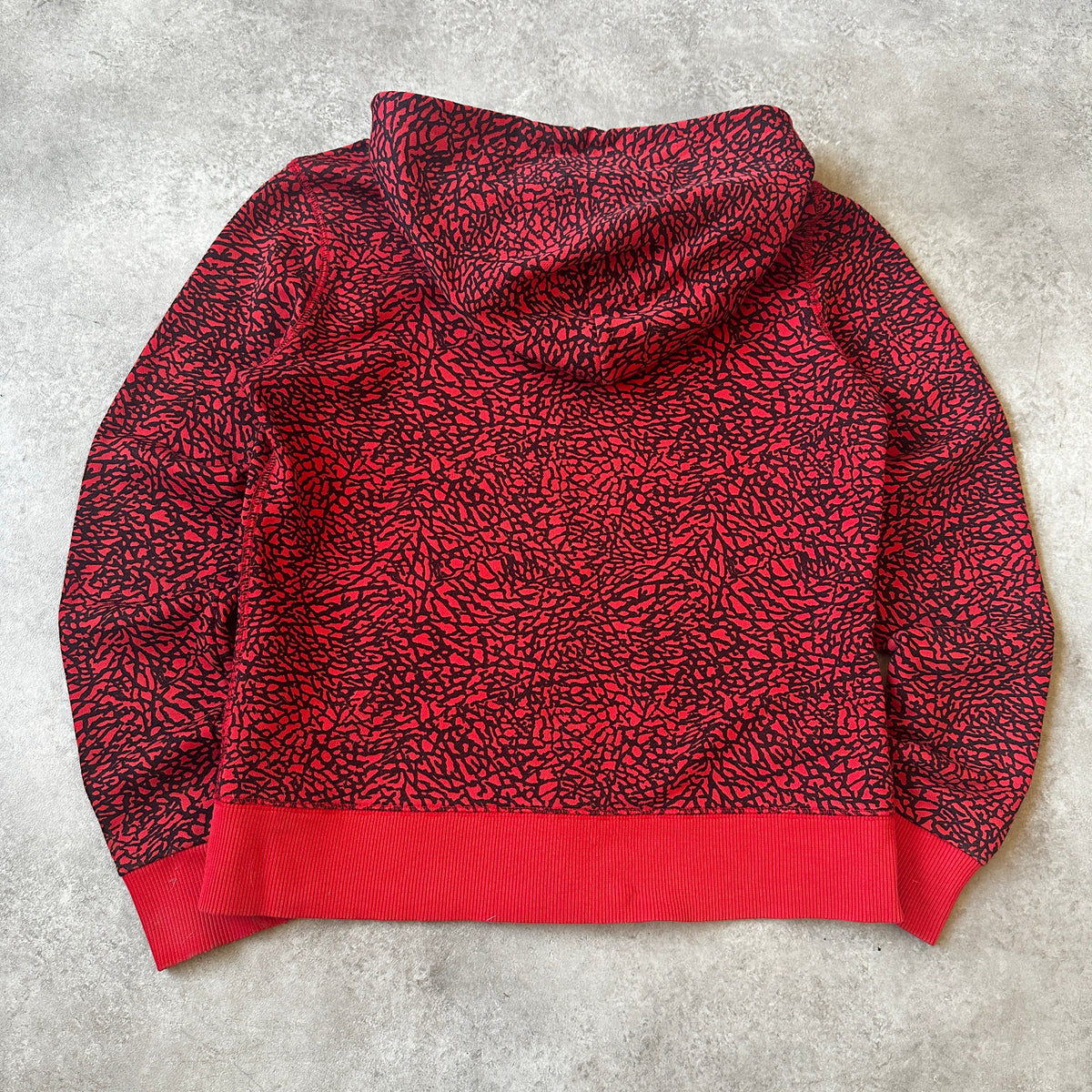 Nike Red Elephant Print Zip Hoodie 168cm