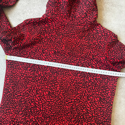 Nike Red Elephant Print Zip Hoodie 168cm