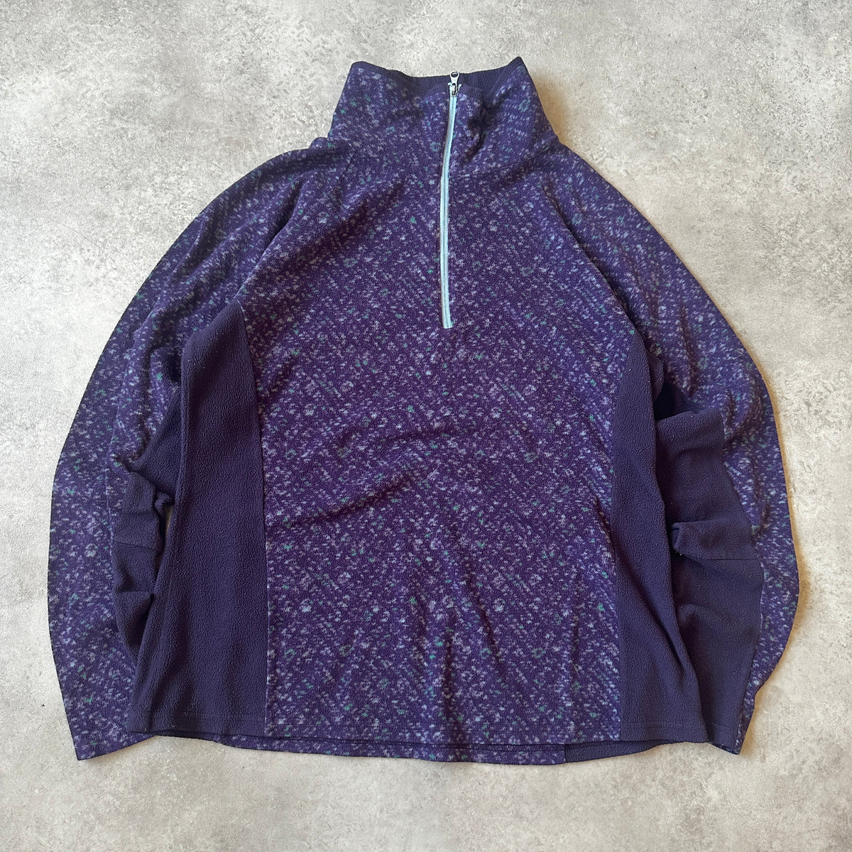 Columbia Purple Flecked 1/2 Zip Fleece L