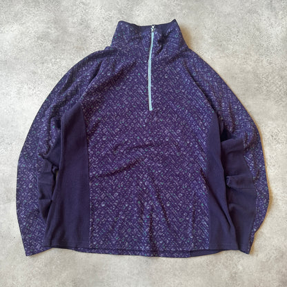 Columbia Purple Flecked 1/2 Zip Fleece L