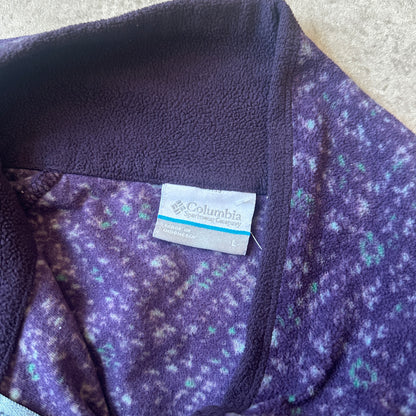 Columbia Purple Flecked 1/2 Zip Fleece L