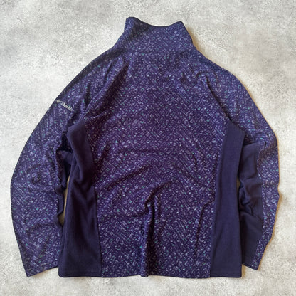 Columbia Purple Flecked 1/2 Zip Fleece L