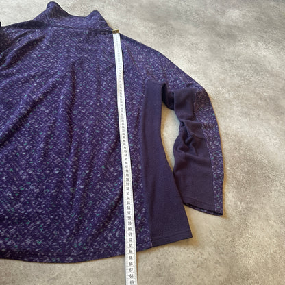 Columbia Purple Flecked 1/2 Zip Fleece L