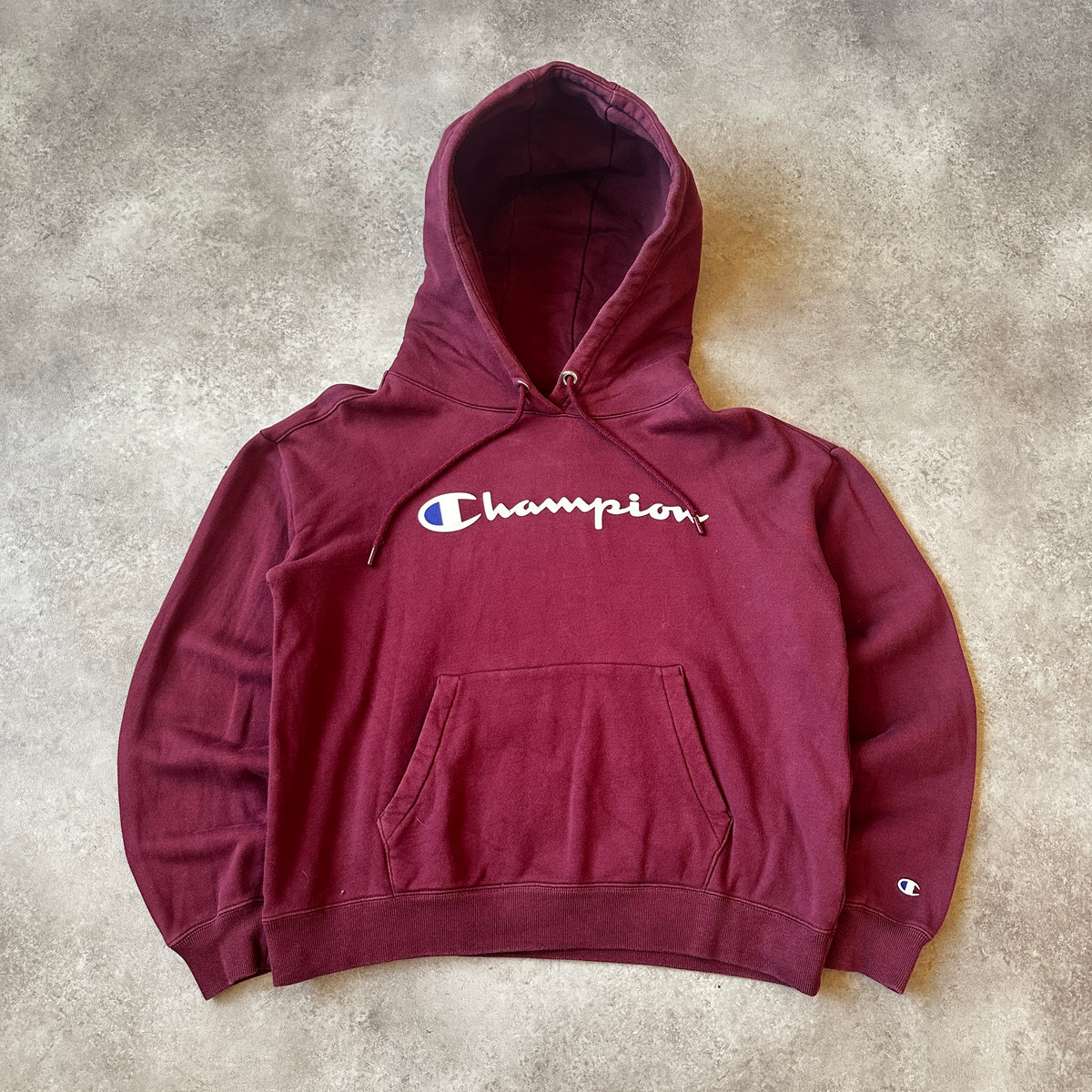 Champion Maroon Logo Hoodie S