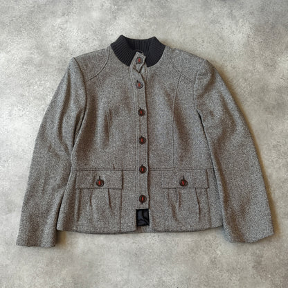 Hammer Grey Herringbone Knit Jacket S